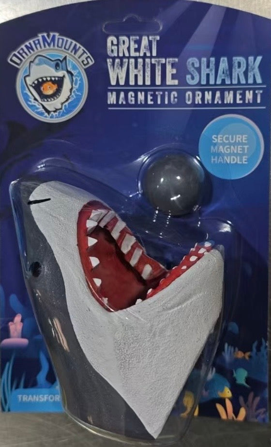 Great White Shark Magnetic Aquarium Ornament | OrnaMounts™