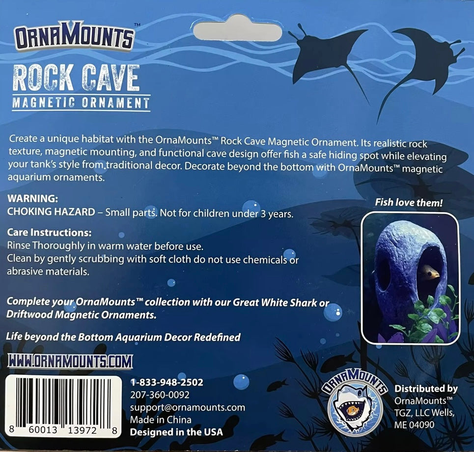 Rock Cave Magnetic Aquarium Ornament | OrnaMounts™