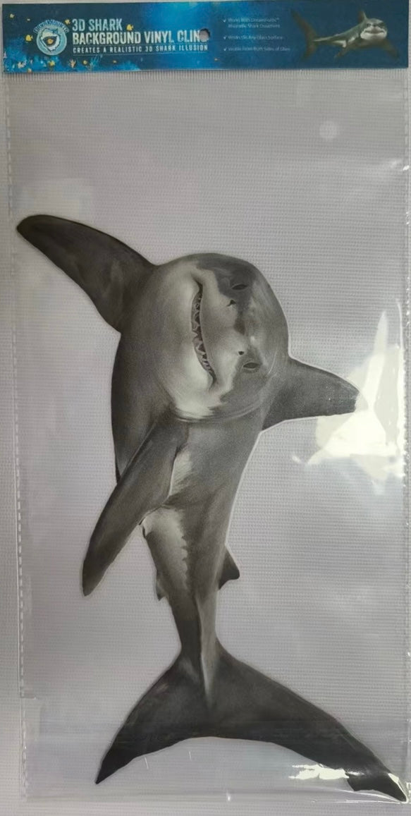 OrnaMounts® 3D Great White Shark Background Decal